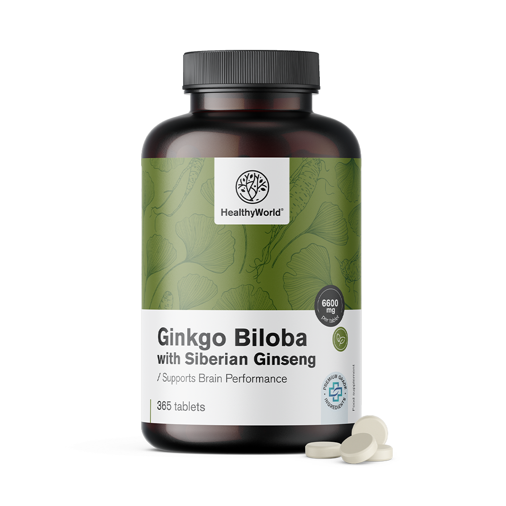 Ginkgo biloba szibériai ginzenggel tablettákban