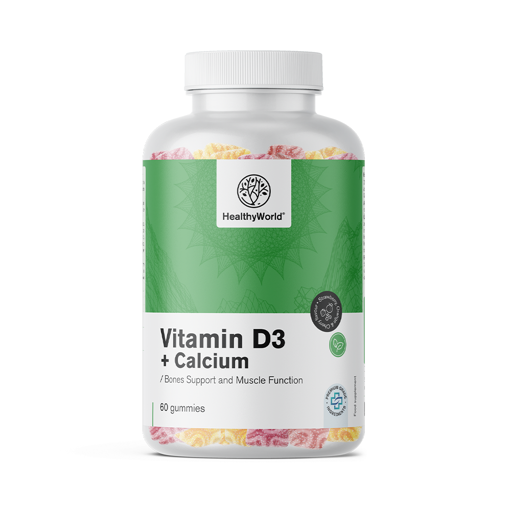 D3-vitamin + kalcium gumicukor