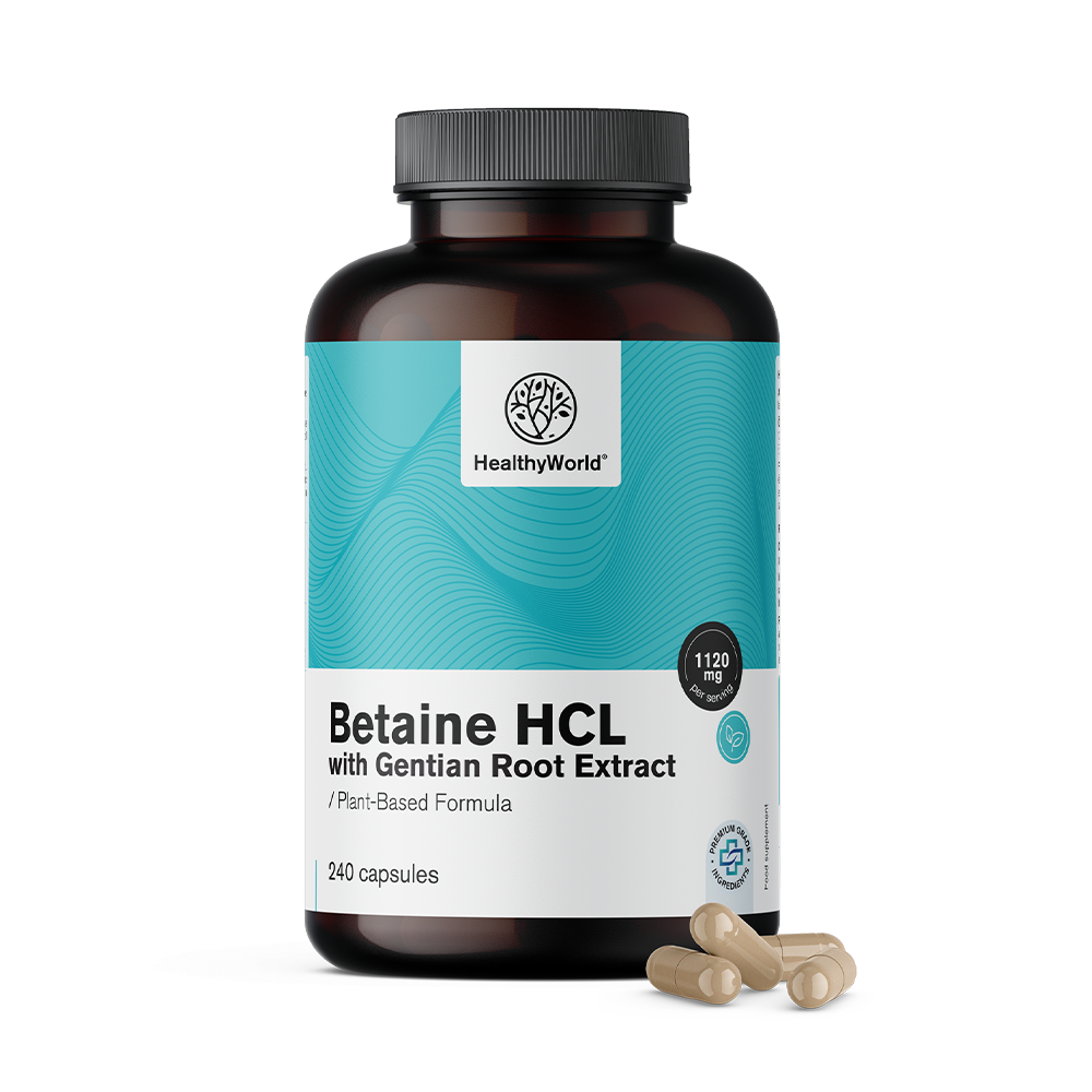 Betain HCL 1120 mg tárnicssal