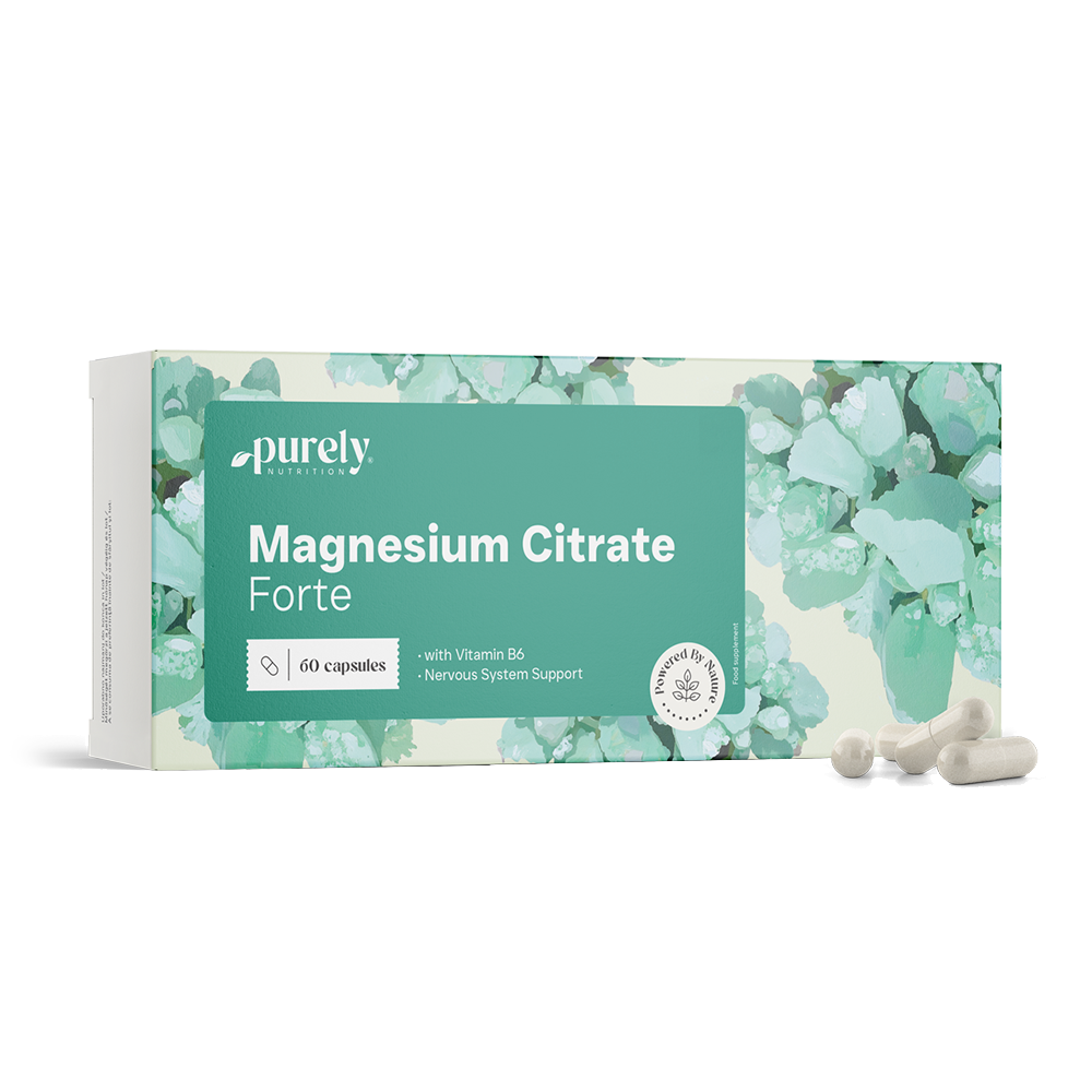 Magnézium-citrát Forte + B6-vitamin.